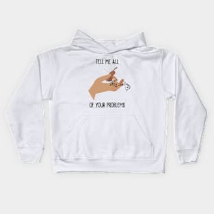 Tiny Violin FRONT & BACK black text Kids Hoodie